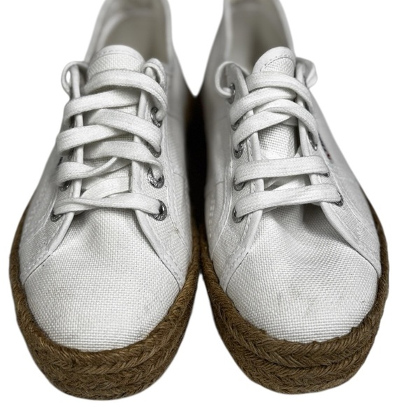 Suprega Trendy White Platform Espadrille Sneakers Size 7/38 - Picture 11 of 12